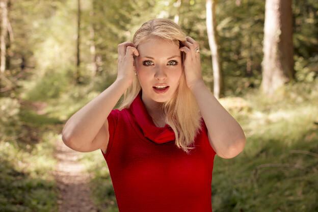 red dress